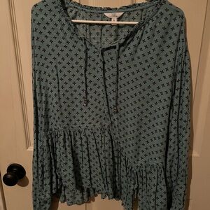 Time and Tru Blue Blouse
